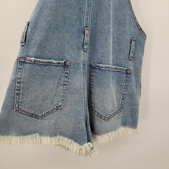 Wild Fable Distressed Short Jean Overalls - Picture 7 of 9